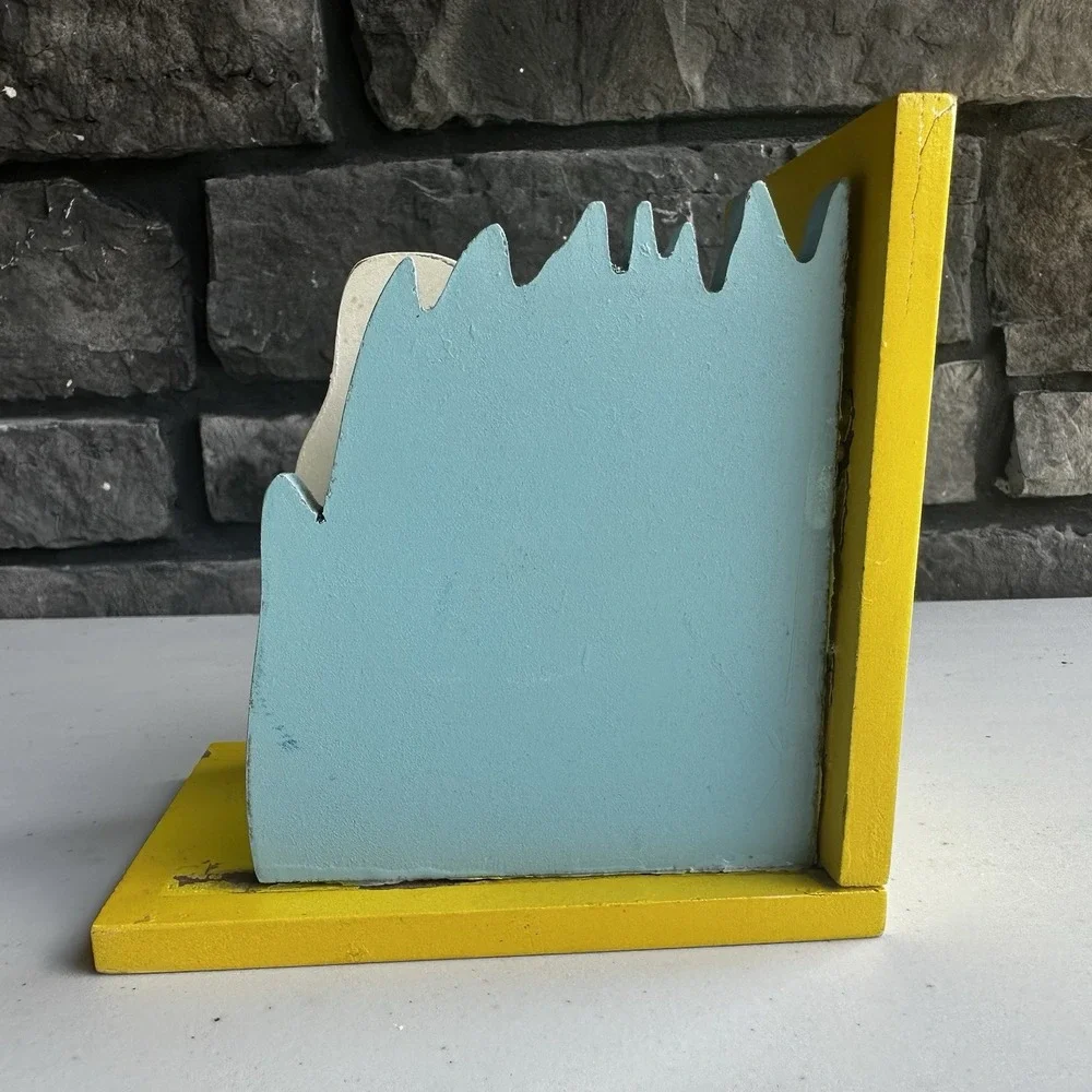 Vintage The Grinch Wooden Bookend Dr. Seuss Book Stand 5.5